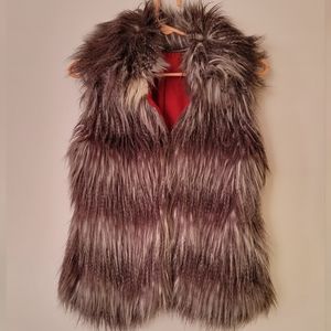 Faux Fur Grey Furry Vest